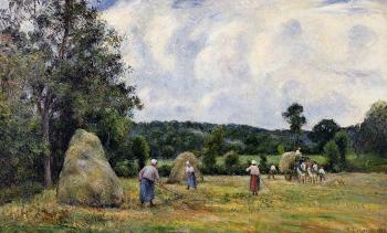 卡米耶 畢沙羅 The Harvest at Montfoucault 卡米耶 畢沙羅 The Harvest at Montfoucault